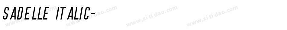 Sadelle Italic字体转换
